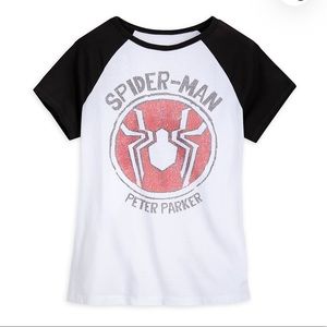 SpiderMan Peter Parker Raglan Top for Women- Disney XL